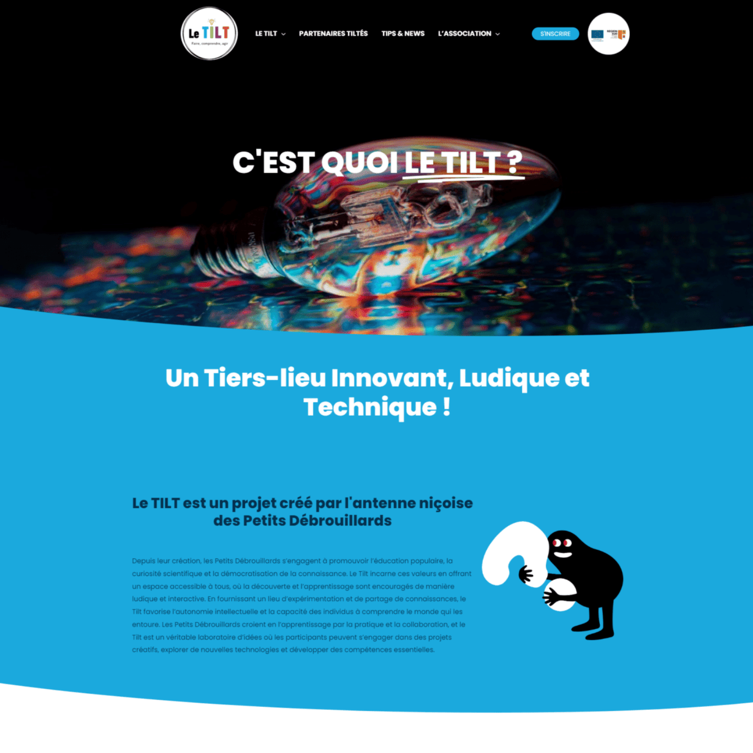 Site internet Tilt - Page à propos